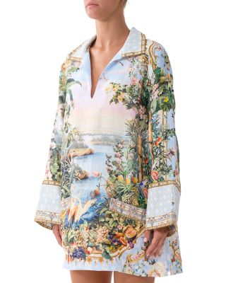 Linen Long Sleeve Tunic Dress