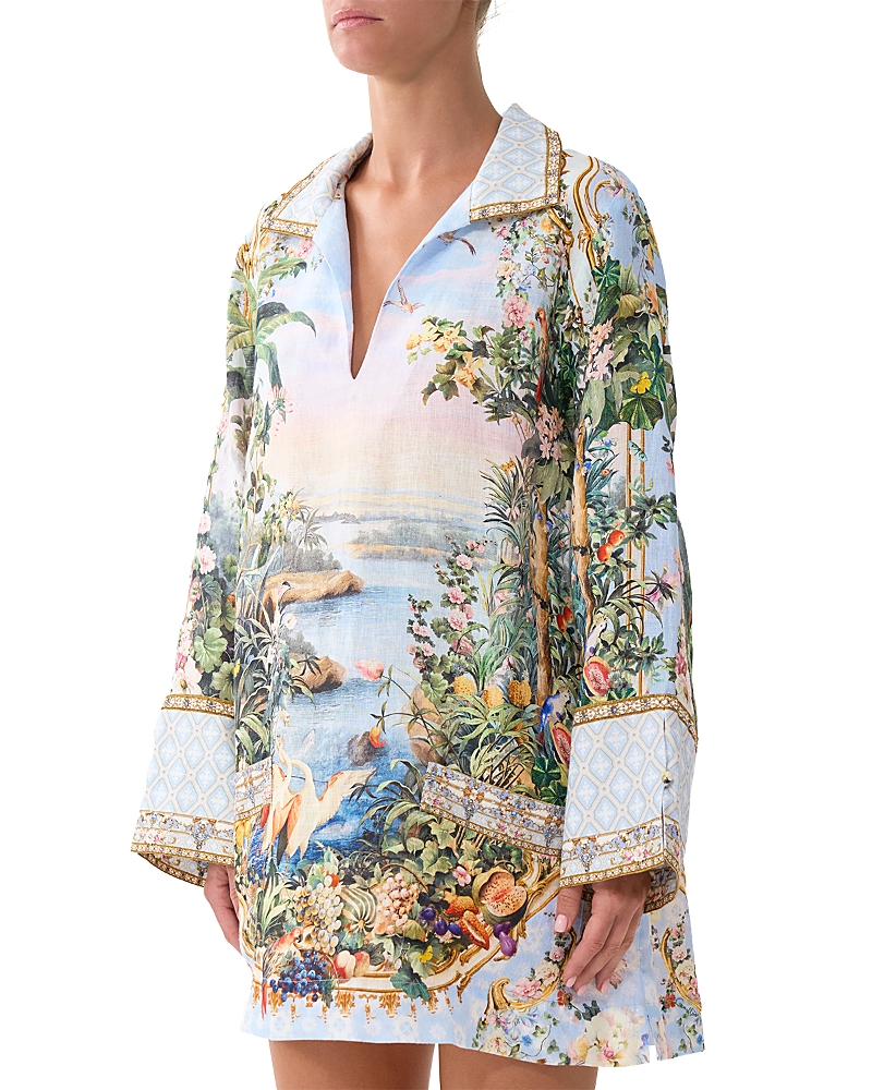 Camilla Linen Long Sleeve Tunic Dress