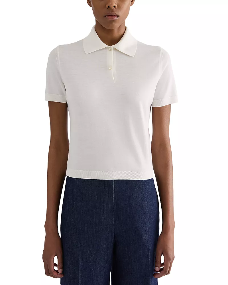Jil Sander Wool Knit Polo Tee