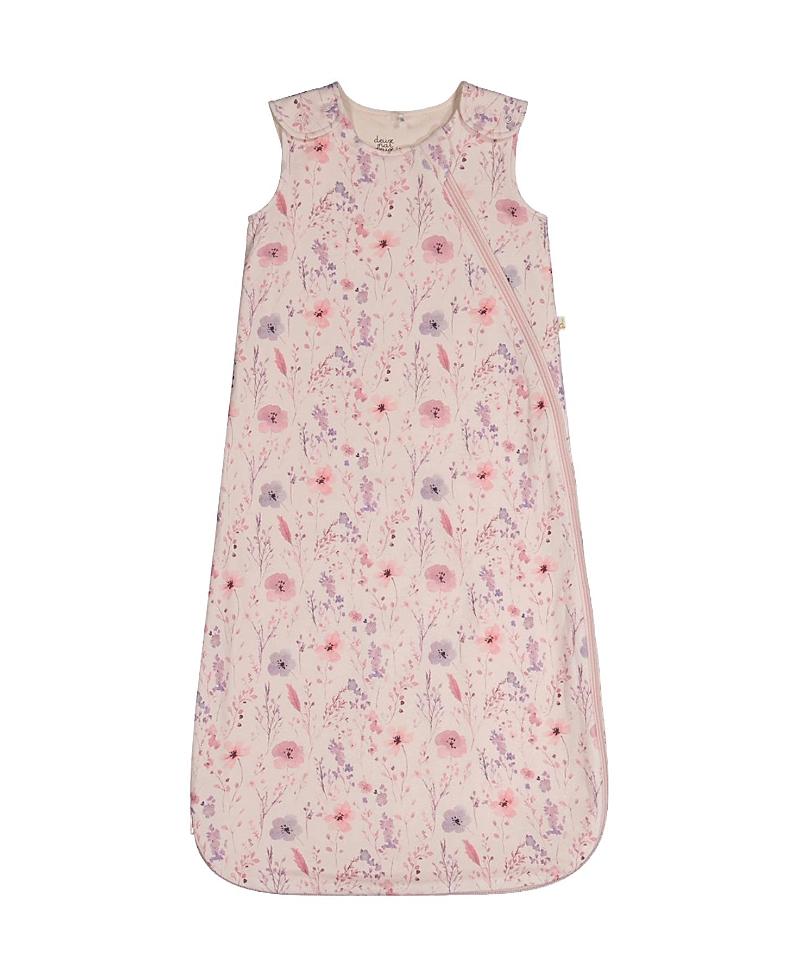 Deux par Deux Girls' Organic Cotton Shoulder Snap Zipper Sleep Sack - Baby