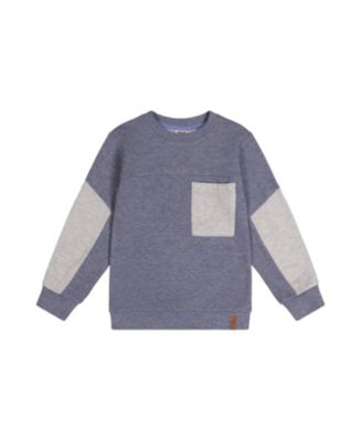  Boys' Colorblock Sporty Brushed Jersey Top with Chest Pocket - Little Kid, Big Kid