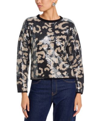 Sequin Leopard Sweater - Exclusive