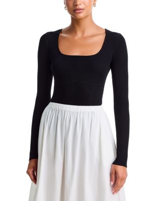 Rib Knit Long Sleeve Bodysuit - Exclusive