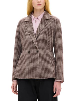 Theory Wool & Cashmere Plaid Double Breasted Blazer