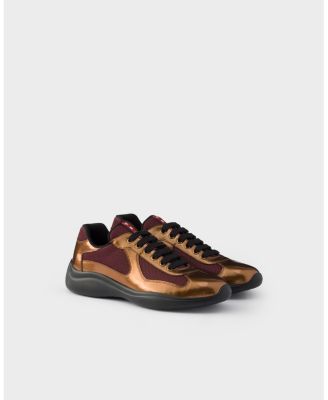  Men's America's Cup Metallic Leather And Bike Fabric Sneakers
