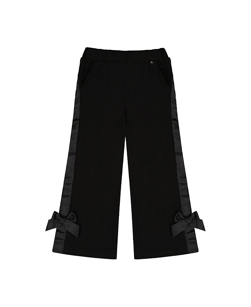 Deux par Deux Girls' Flare Legs Milano Bow Detail Side Pocket Pants - Big Kid