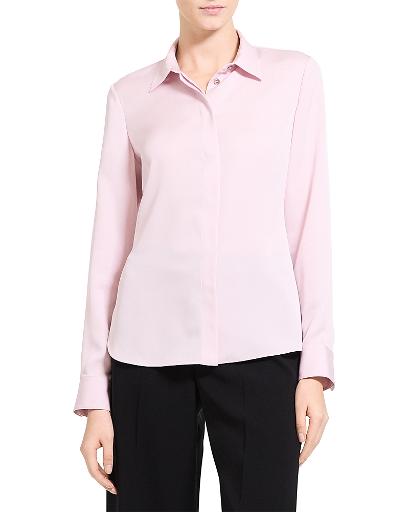 Theory Classic Fitted Silk Shirt