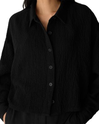 Cropped Classic Collar Dolman Sleeve Jacket - thumbnail 4