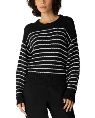Striped Crewneck Cotton Sweater