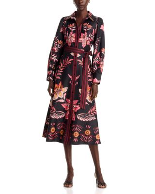 Caroline Long Sleeve Floral Shirt Dress