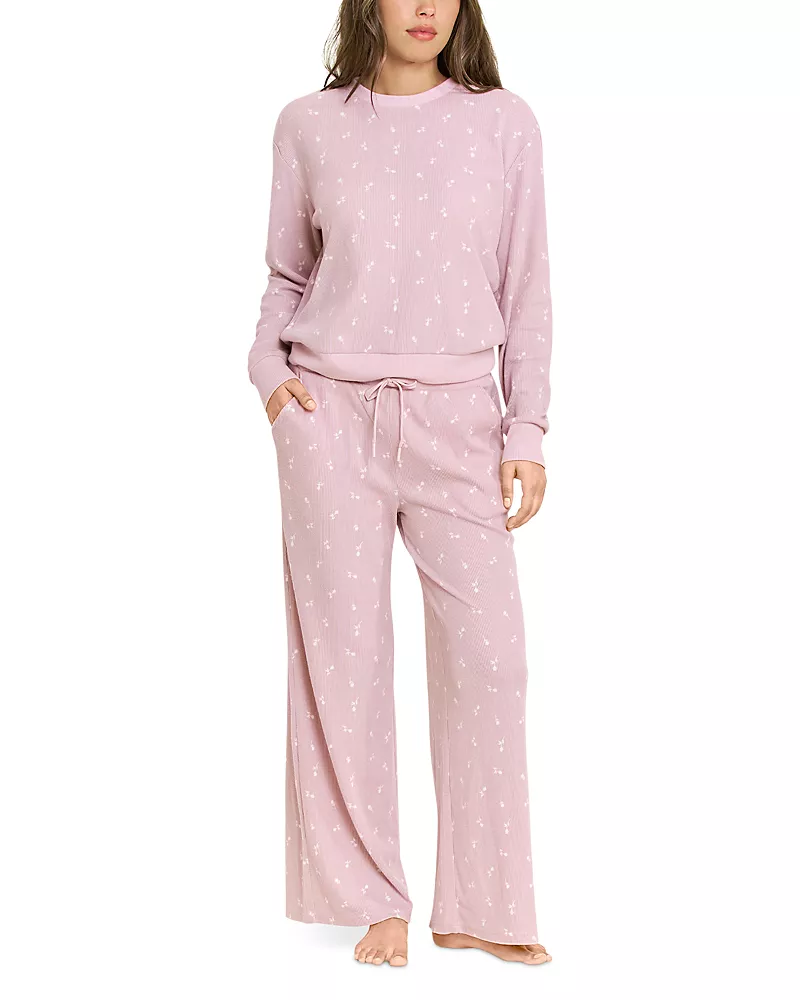 Honeydew Kickback Long Sleeve Top & Wide Leg Pants Pajama Set