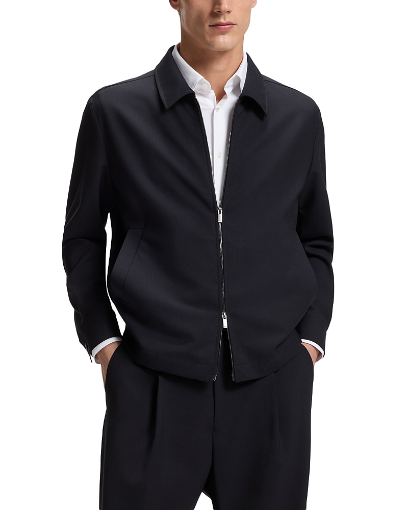 Boss P-Carper Performance Wool Slim Fit Zip Blouson Jacket