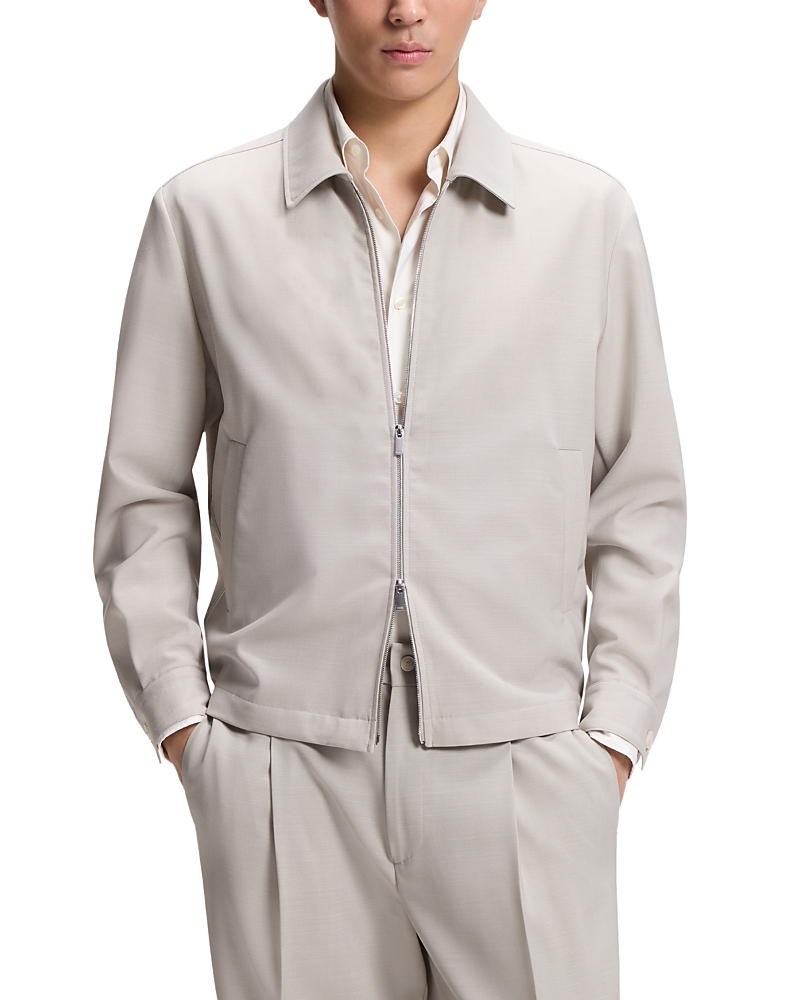 Boss P-Carper Performance Wool Slim Fit Zip Blouson Jacket