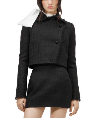 Wool-Blend Light Tweed Jacket