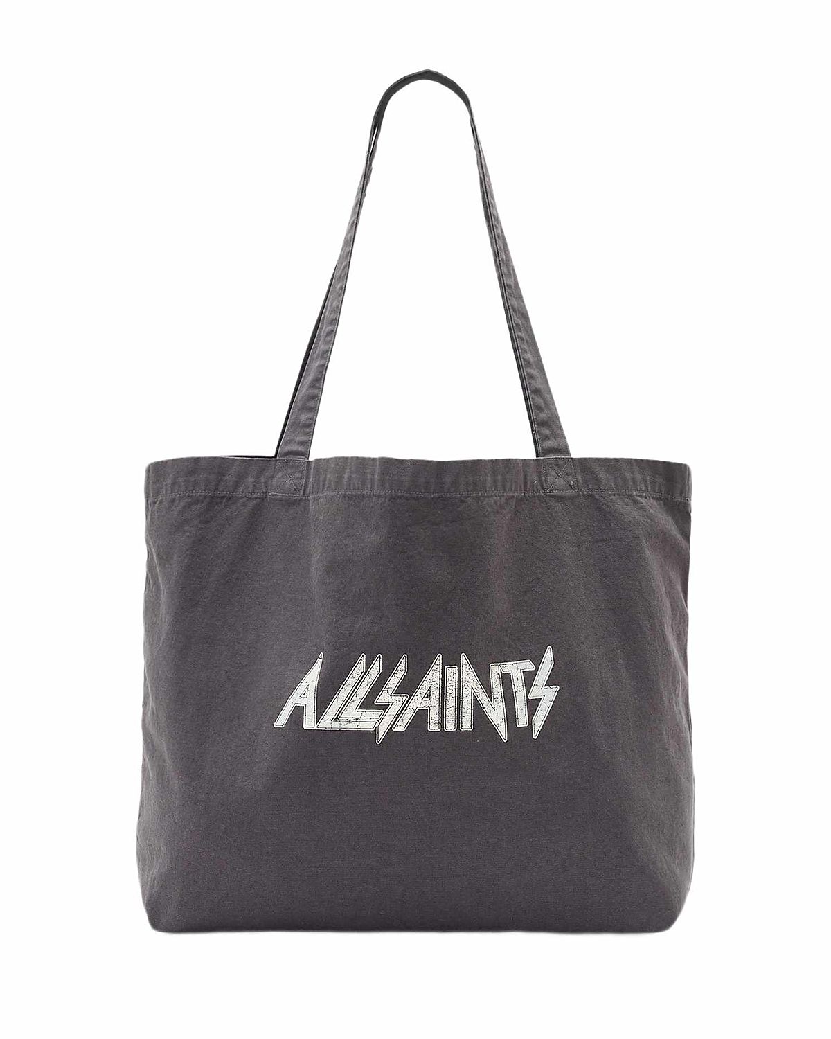 Allsaints Backstage Cotton Logo Tote Bag