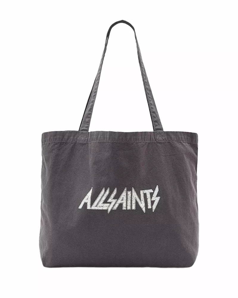 Allsaints Backstage Cotton Logo Tote Bag