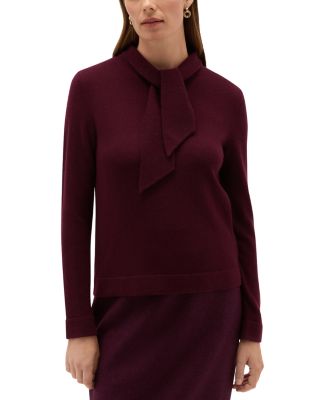 Mabel Wool Tie Neck Sweater