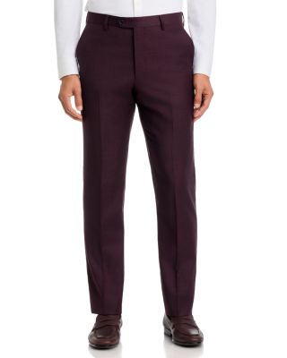 Slim Fit Wool Sharkskin Suit Pants