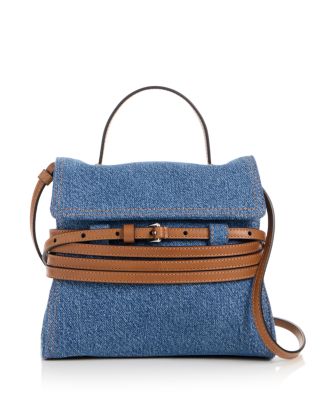 Tie Me Denim Crossbody Bag