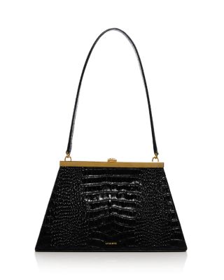 Anine Bing Anine Croc Embossed Leather Shoulder Bag