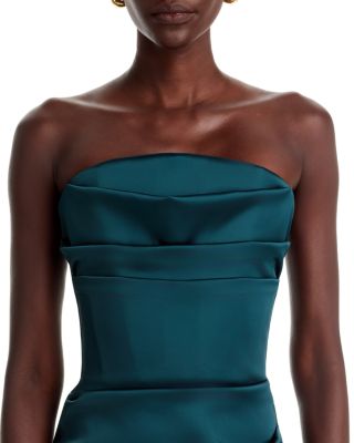 Voca Strapless Satin Dress - thumbnail 3