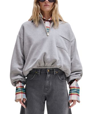 Alva Cropped Cotton Sweatshirt