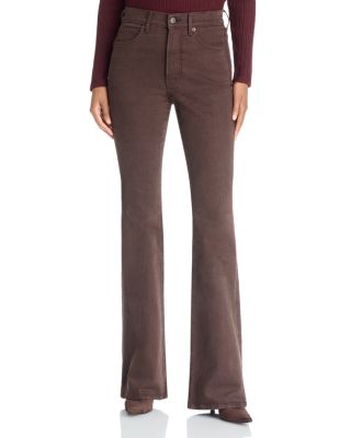 Beverly Coated High Rise Bootcut Jeans in Espresso