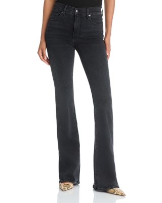 Beverly Mid Rise Skinny Flare Jeans in Washed Onyx