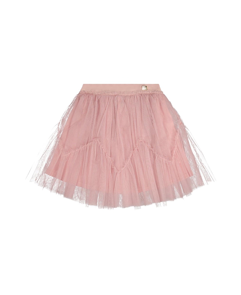 Deux par Deux Girls' Tiered Mesh Elastic Waist Skirt - Big Kid