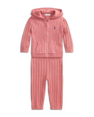 Girls' Mini Cable Full-Zip Hoodie & Pants Set - Baby 