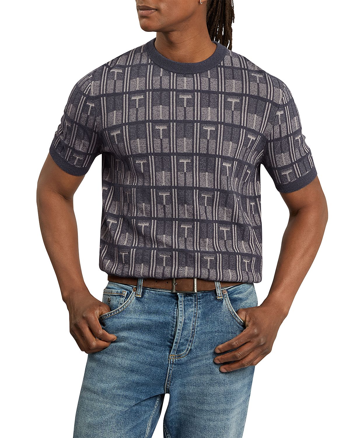 Ted Baker Britton Short Sleeve Jacquard Tee