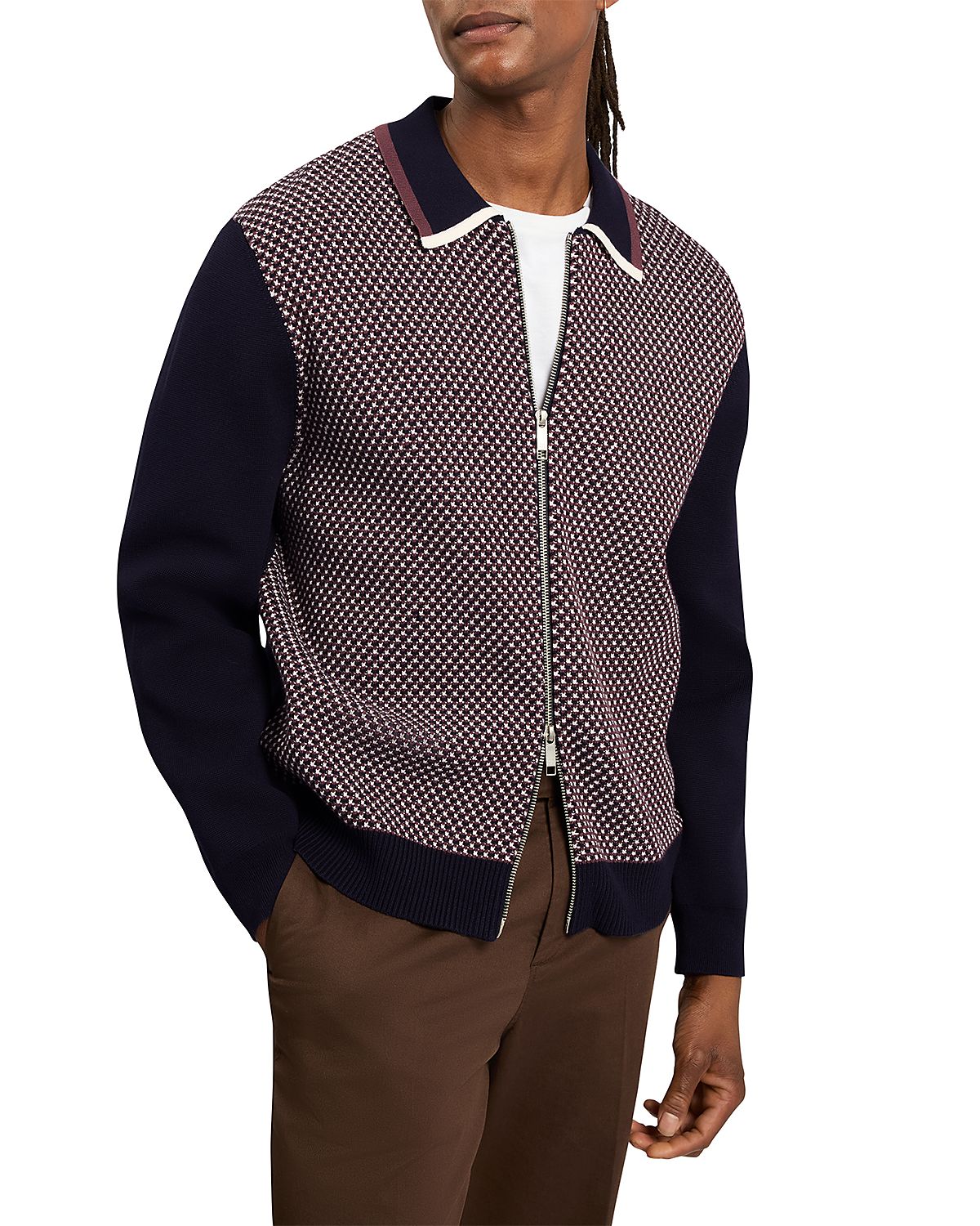 Ted Baker Mescal Long Sleeve Waffle Stitch Jacket
