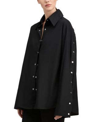 Carine Poplin Snap Detail Shirt