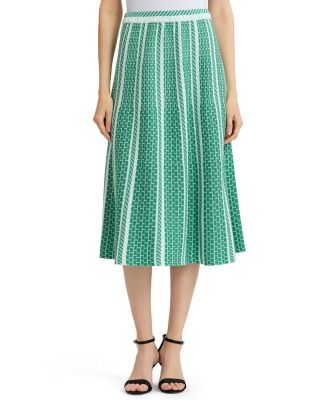  Roadmap Pattern Soft Knit Midi Skirt