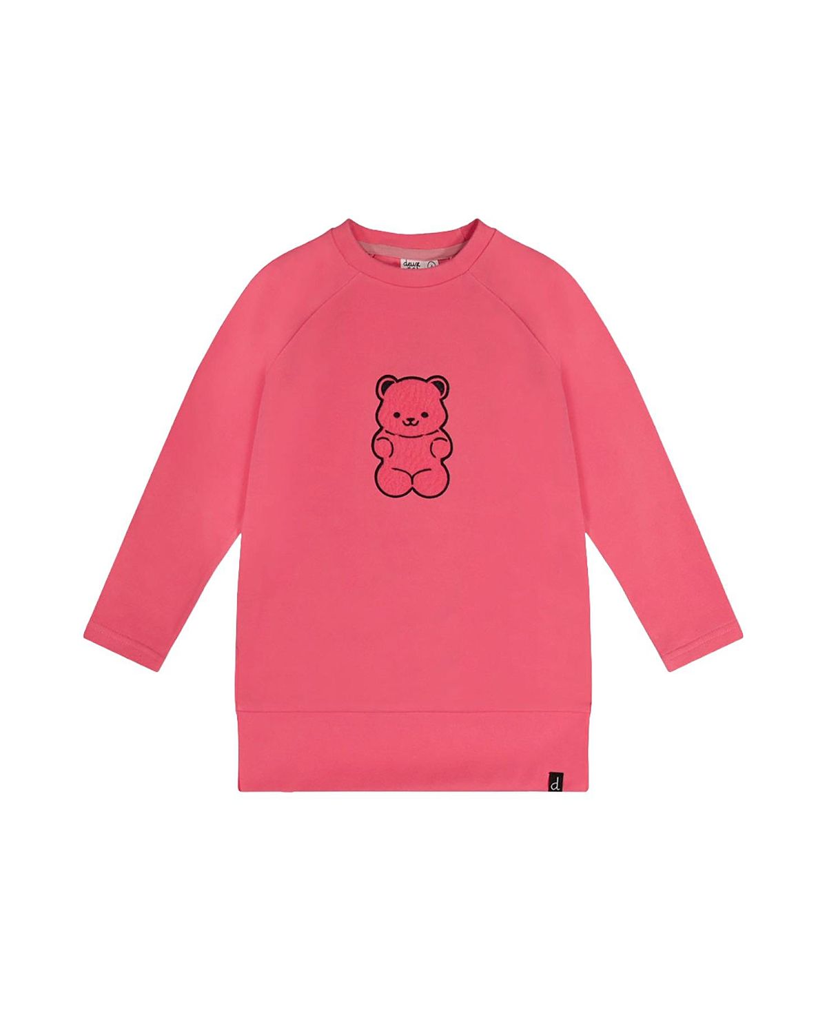 Deux par Deux Girls' Gummy Bear Long Raglan Sleeves Relaxed Brushed Tunic Top - Little Kid