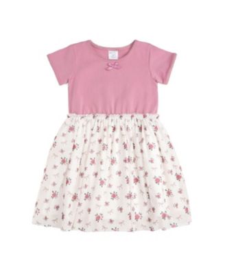 Girls' Coquette Rose Short Sleeve Tutu Dress - Baby, Little Kid, Big Kid