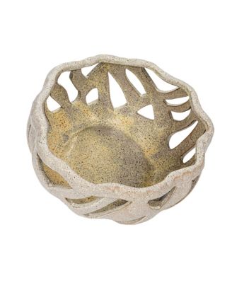  Speckled Stoneware Bread Basket with Reactive Glaze