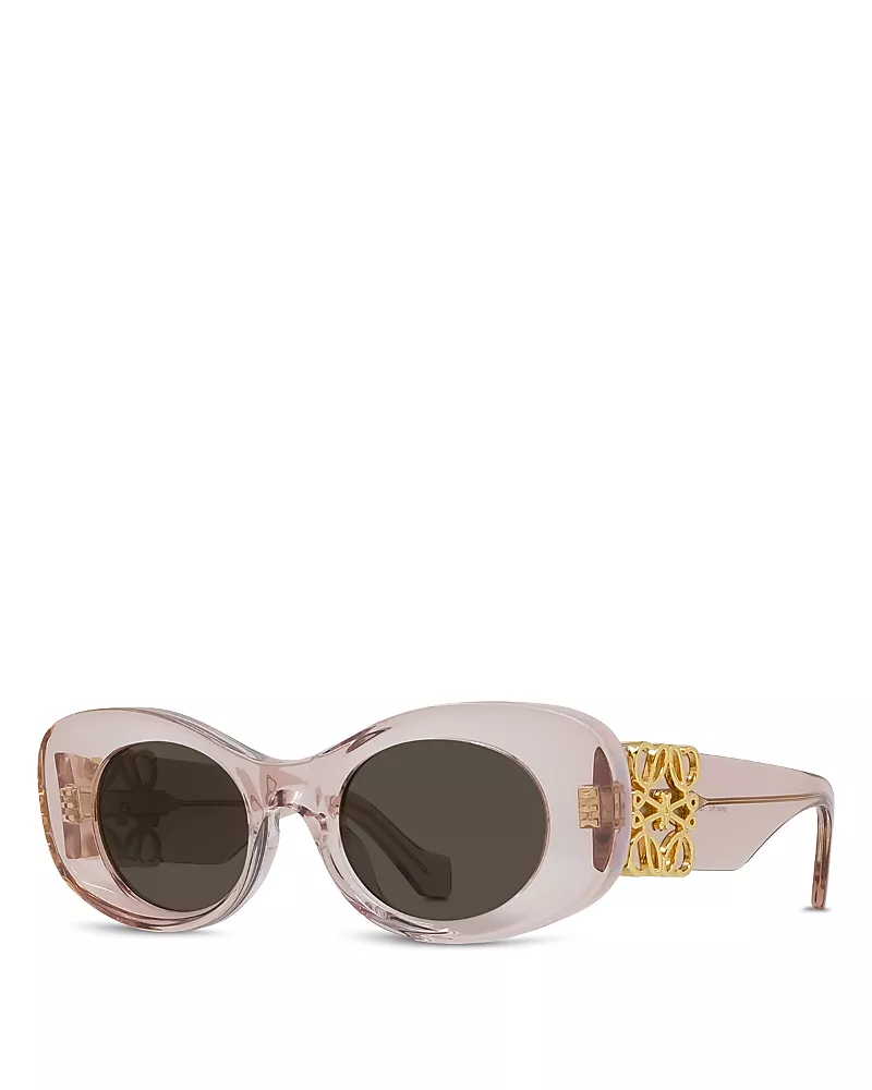 Loewe Maxi Anagram Oval Sunglasses, 49mm