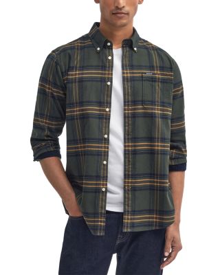 Portdown Olive Cotton Check Shirt