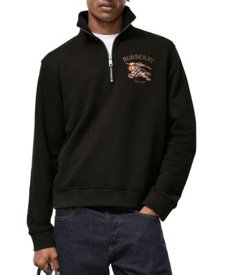 Knight Check Cotton Half-Zip Sweater