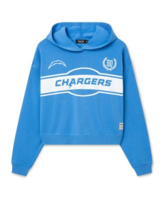  Women's NFL Los Angeles Chargers Oversized Crop Hoodie