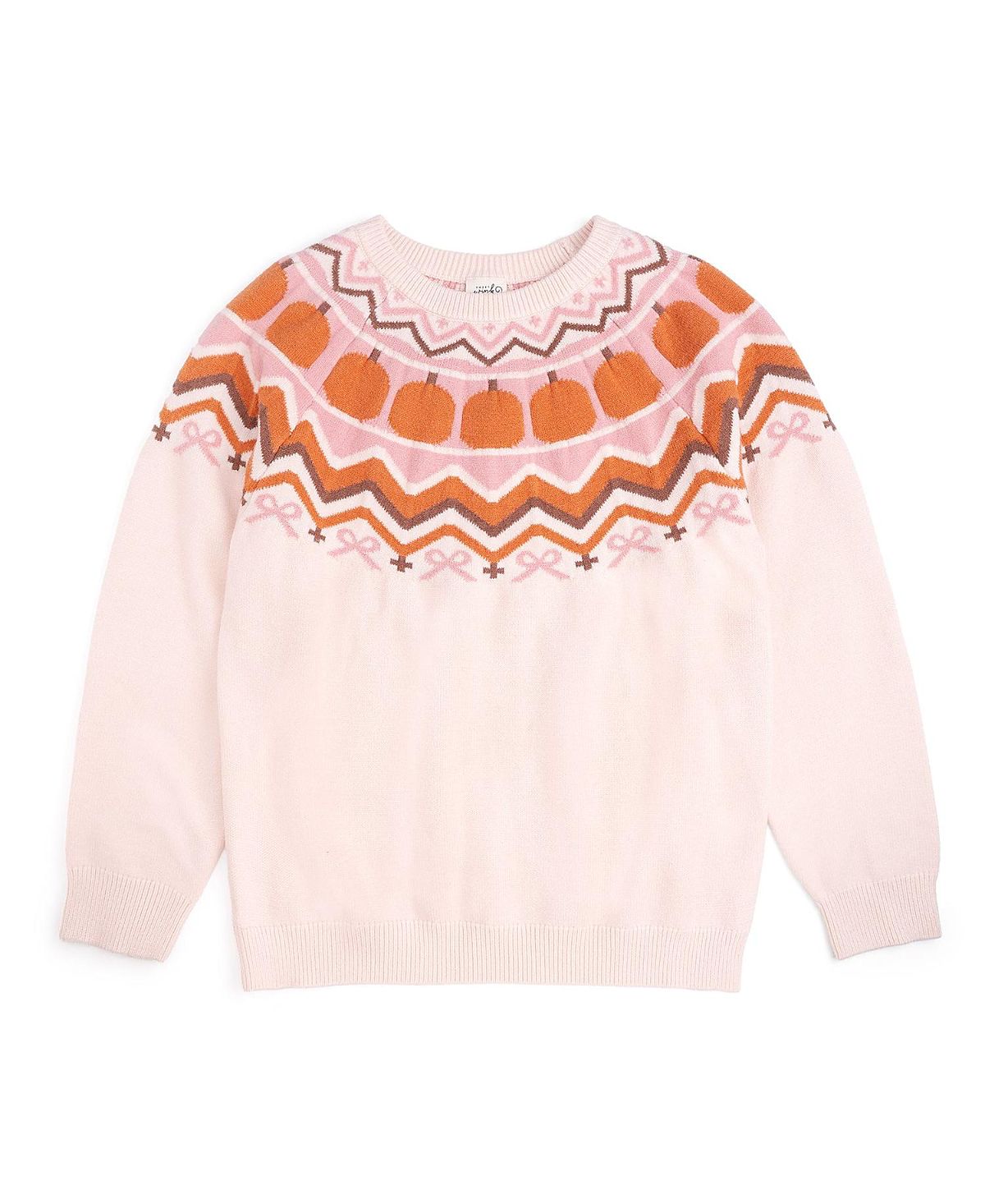 Sweet Wink Pumpkin Fair Isle Women's Sweater