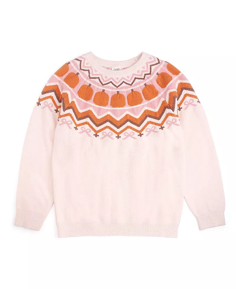 Sweet Wink Pumpkin Fair Isle Women's Sweater