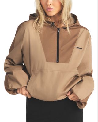 Woven Cotton Half Zip Pullover