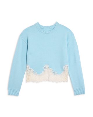 Girls' Lace Hem Sweater, Big Kid - Exclusive