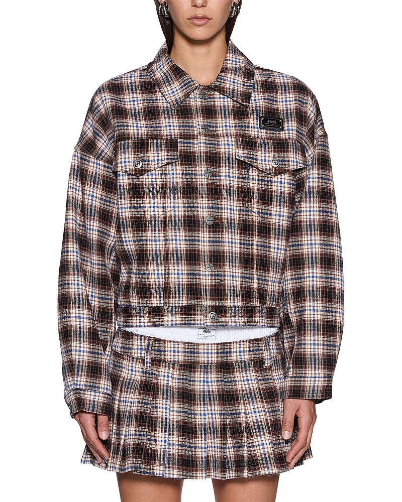 Ksubi Cotton Relaxed Printed Trucker Jacket In Brown