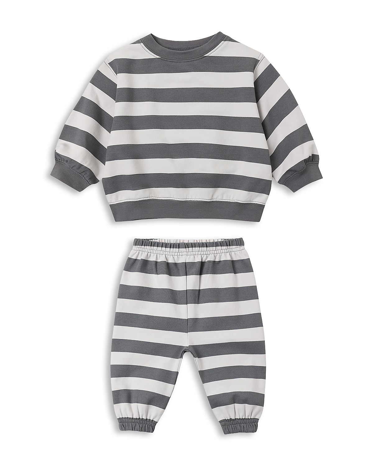Quincy Mae Unisex Striped Shirt & Pants Set - Baby