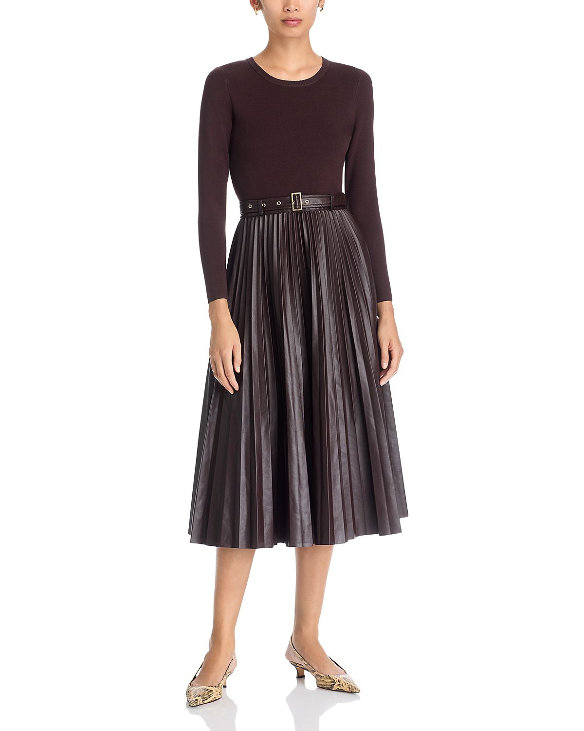 Elie Tahari The Allison Mix Media Dress