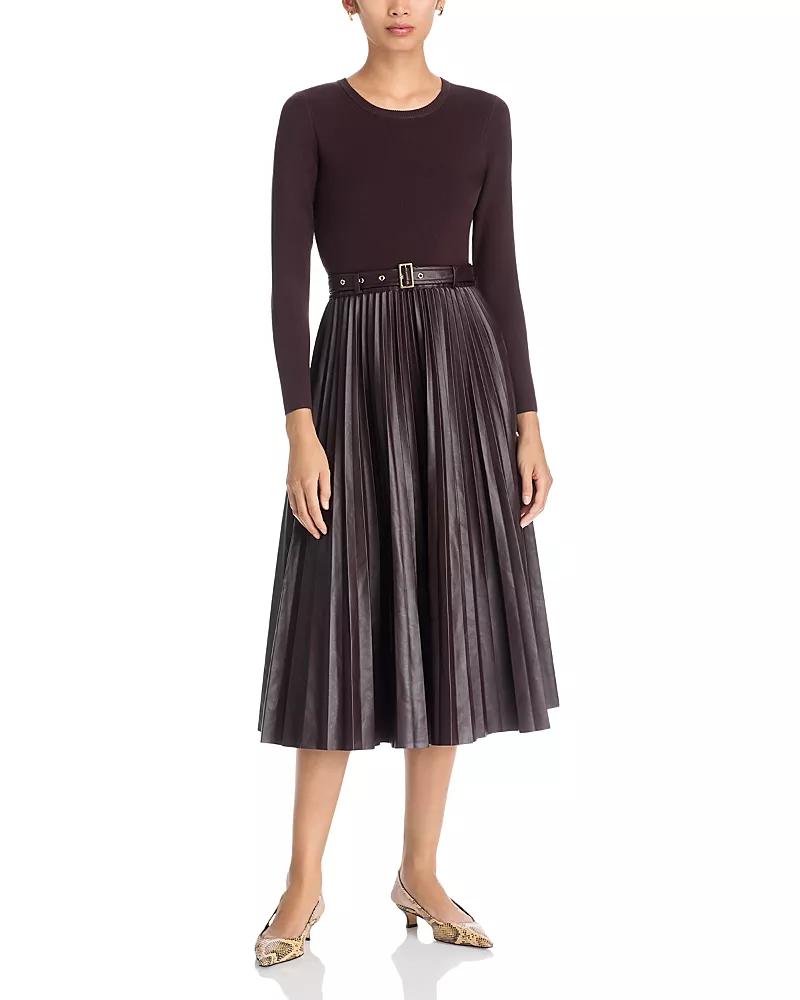 Elie Tahari The Allison Mix Media Dress