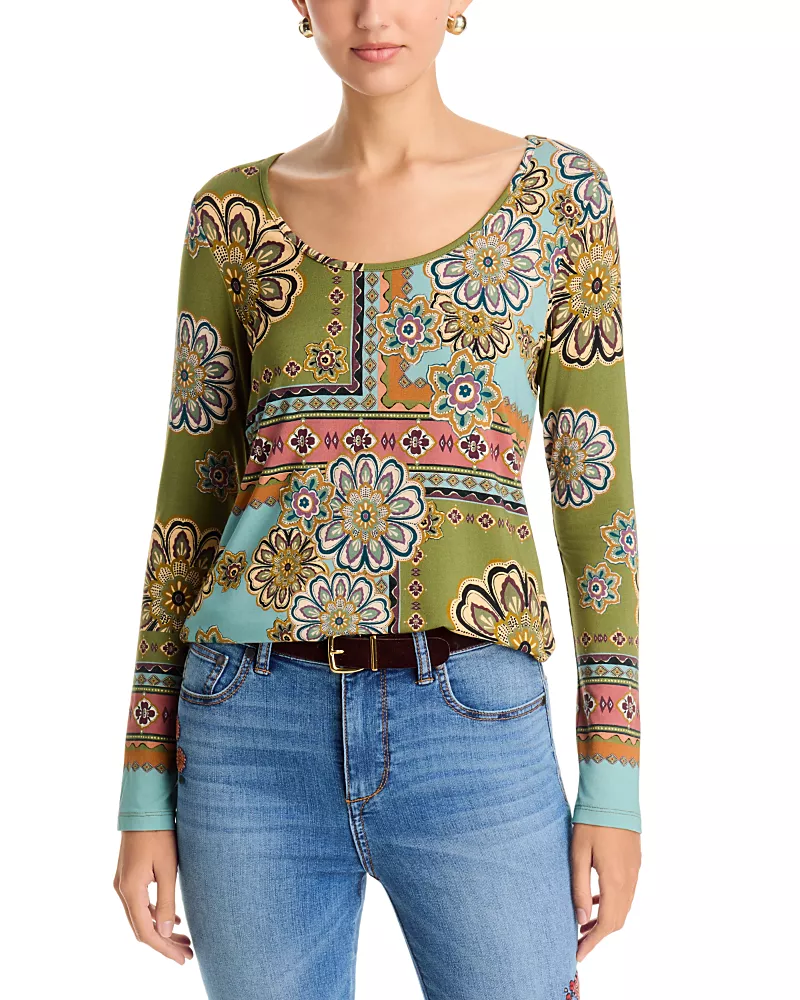 Johnny Was The Janie Favorite Scoop Neck Long Sleeve Top